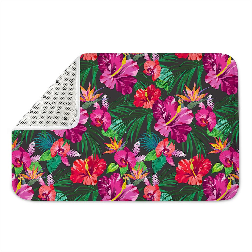 Hawaiian Floral Flowers Pattern Print Indoor Door Mat