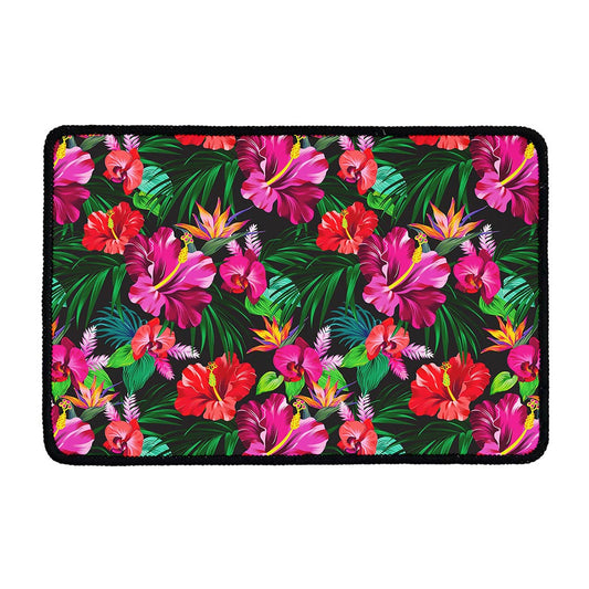 Hawaiian Floral Flowers Pattern Print Kitchen Mat