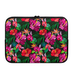 Hawaiian Floral Flowers Pattern Print Laptop Sleeve