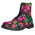 Hawaiian Floral Flowers Pattern Print Lace-Up Boots