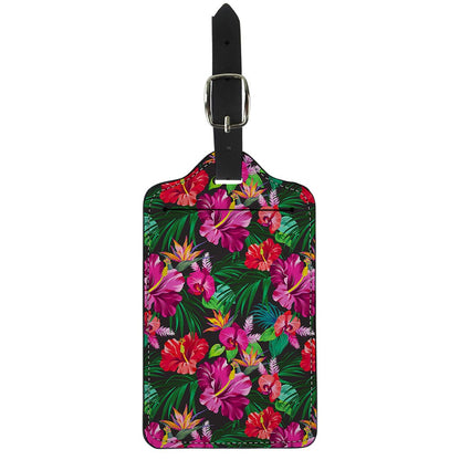Hawaiian Floral Flowers Pattern Print Luggage Tag