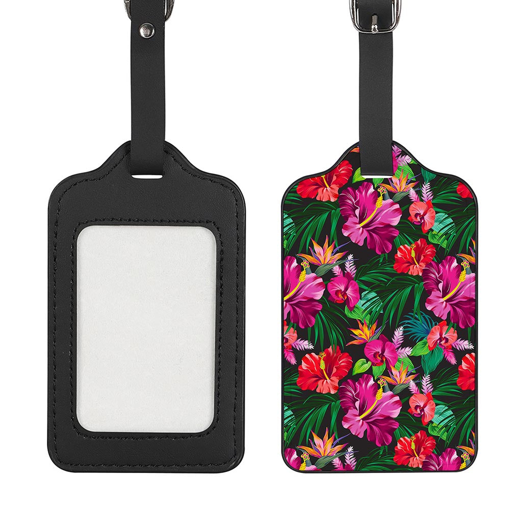 Hawaiian Floral Flowers Pattern Print Luggage Tag