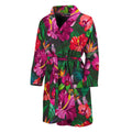 Hawaiian Floral Flowers Pattern Print Men's Bathrobe