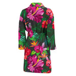 Hawaiian Floral Flowers Pattern Print Men's Bathrobe