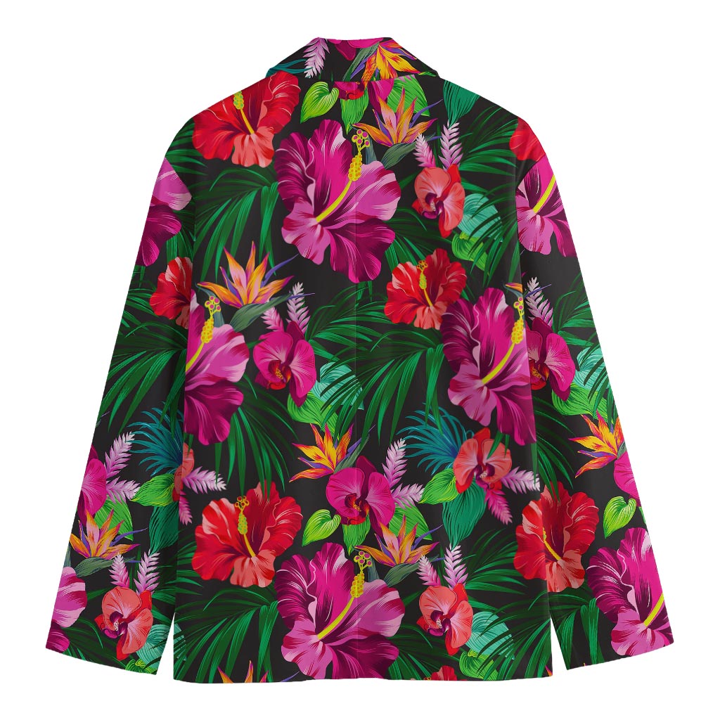 Hawaiian Floral Flowers Pattern Print Men's Blazer