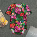 Hawaiian Floral Flowers Pattern Print Men's Bodysuit