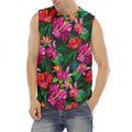Hawaiian Floral Flowers Pattern Print Men's Fitness Tank Top