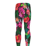 Hawaiian Floral Flowers Pattern Print Men's leggings