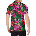 Hawaiian Floral Flowers Pattern Print Men's Shirt
