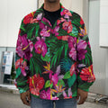 Hawaiian Floral Flowers Pattern Print Men's Shirt Jacket