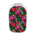 Hawaiian Floral Flowers Pattern Print Mesh Laundry Hamper