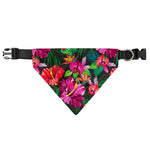 Hawaiian Floral Flowers Pattern Print Over The Collar Dog Bandana