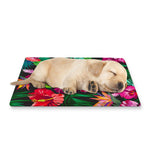 Hawaiian Floral Flowers Pattern Print Pet Cooling Mat Cover