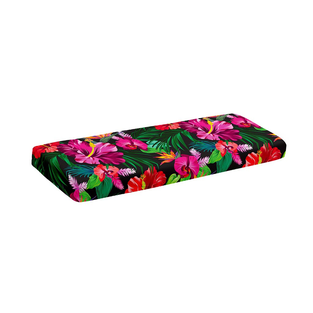 Hawaiian Floral Flowers Pattern Print Piano Keyboard Cover