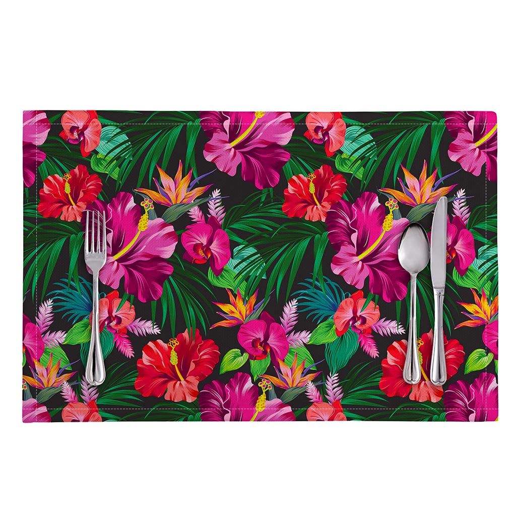 Hawaiian Floral Flowers Pattern Print Placemat