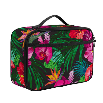 Hawaiian Floral Flowers Pattern Print Portable Lunch Bag
