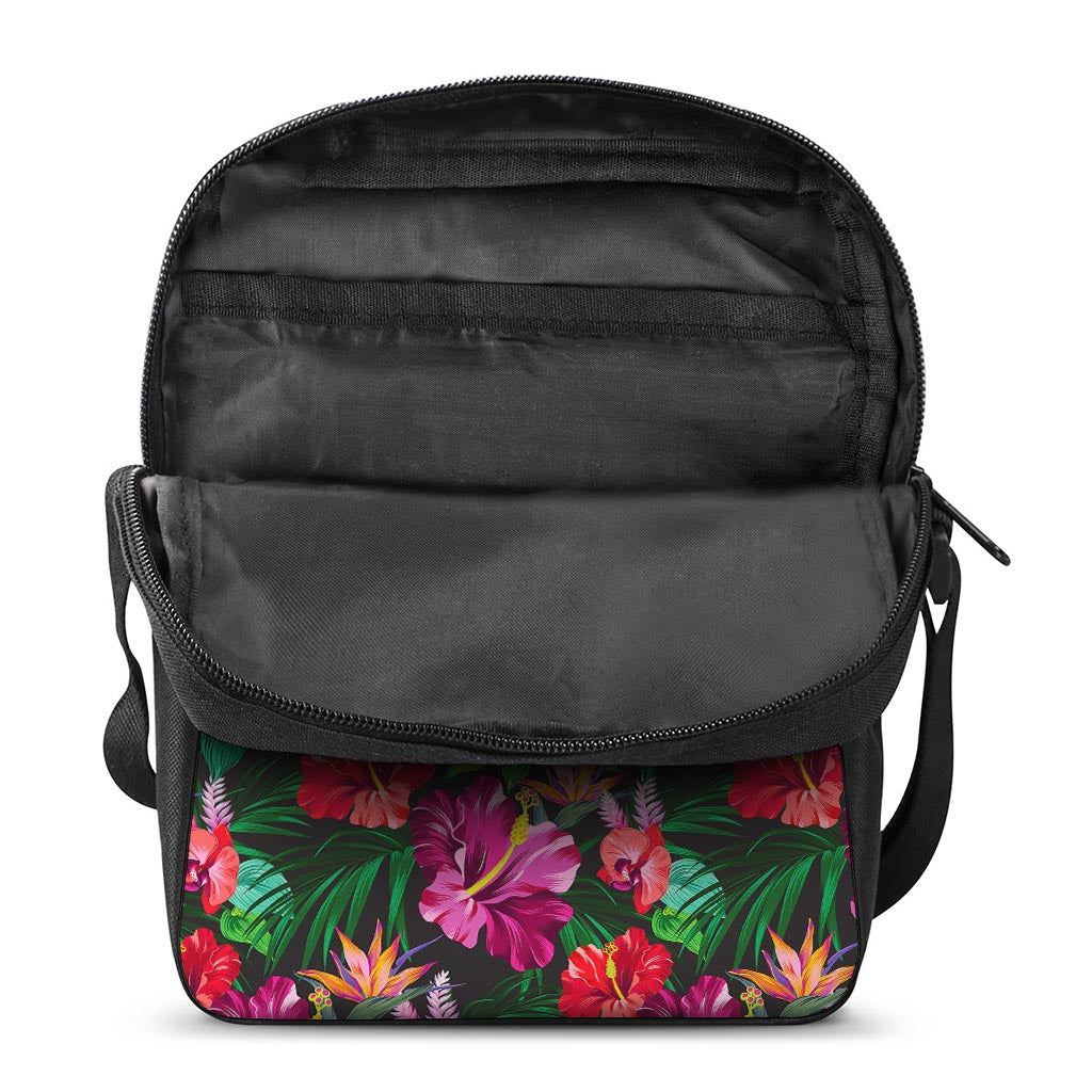 Hawaiian Floral Flowers Pattern Print Rectangular Crossbody Bag