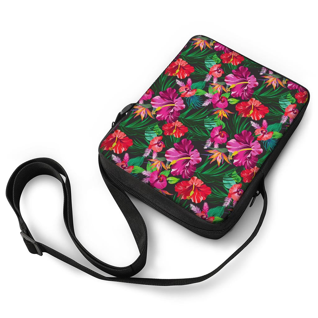 Hawaiian Floral Flowers Pattern Print Rectangular Crossbody Bag