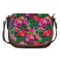 Hawaiian Floral Flowers Pattern Print Saddle Bag