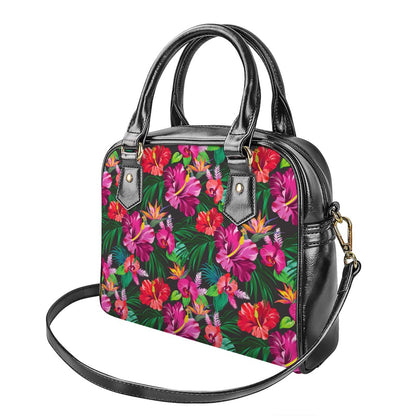 Hawaiian Floral Flowers Pattern Print Shoulder Handbag