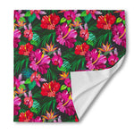 Hawaiian Floral Flowers Pattern Print Silk Bandana