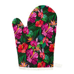 Hawaiian Floral Flowers Pattern Print Single Oven Mitt