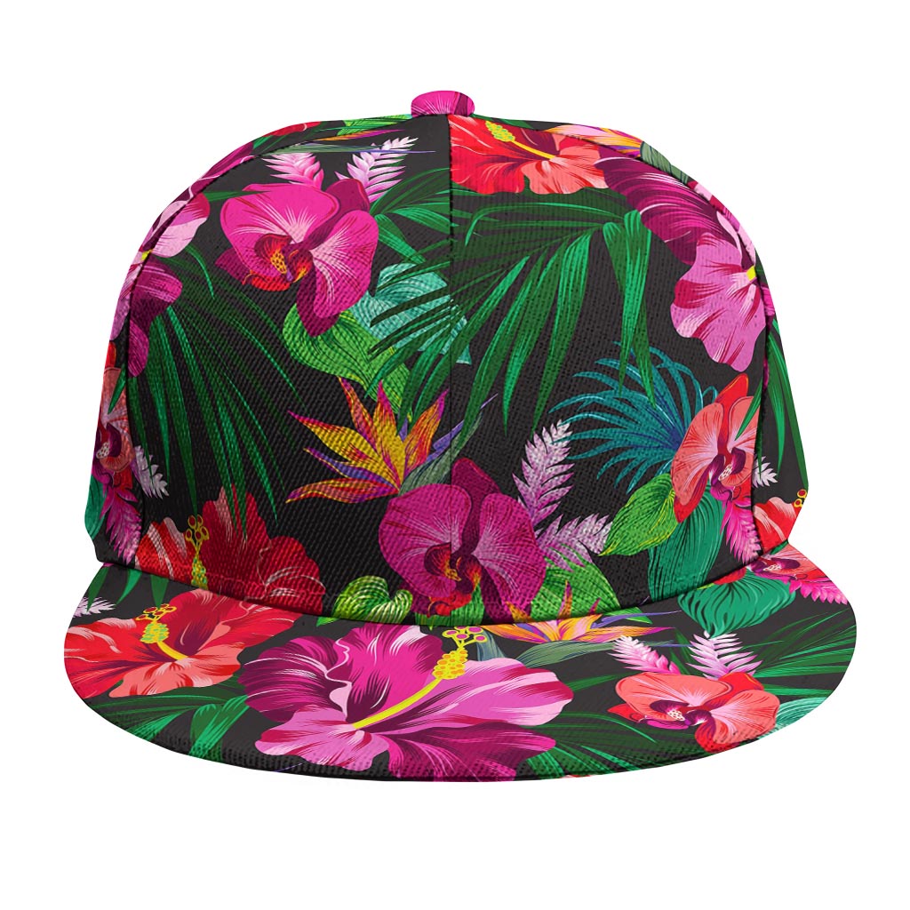 Hawaiian Floral Flowers Pattern Print Snapback Cap