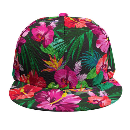 Hawaiian Floral Flowers Pattern Print Snapback Cap