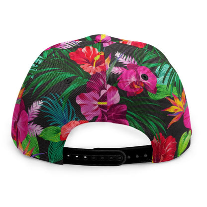 Hawaiian Floral Flowers Pattern Print Snapback Cap