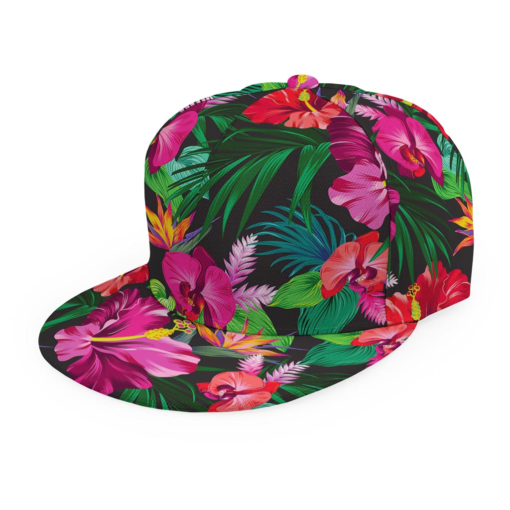 Hawaiian Floral Flowers Pattern Print Snapback Cap