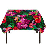 Hawaiian Floral Flowers Pattern Print Tablecloth
