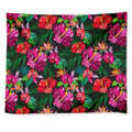 Hawaiian Floral Flowers Pattern Print Tapestry