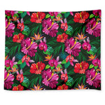 Hawaiian Floral Flowers Pattern Print Tapestry
