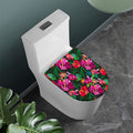 Hawaiian Floral Flowers Pattern Print Toilet Lid Cover