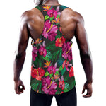 Hawaiian Floral Flowers Pattern Print Training Tank Top