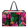 Hawaiian Floral Flowers Pattern Print Utility Tote Bag