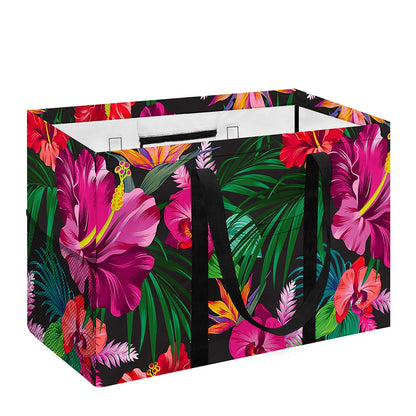 Hawaiian Floral Flowers Pattern Print Utility Tote Bag