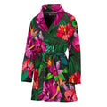 Hawaiian Floral Flowers Pattern Print Women's Bathrobe