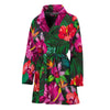 Hawaiian Floral Flowers Pattern Print Women's Bathrobe