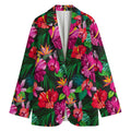 Hawaiian Floral Flowers Pattern Print Women's Blazer