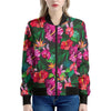 Hawaiian Floral Flowers Pattern Print Women's Bomber Jacket