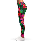 Hawaiian Floral Flowers Pattern Print Women's Leggings