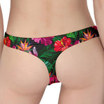 Hawaiian Floral Flowers Pattern Print Women's Thong