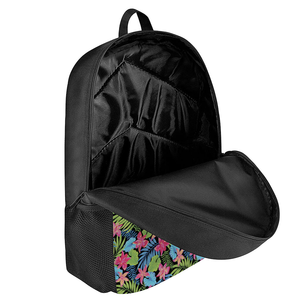 Hawaiian Floral Pattern Print 17 Inch Backpack