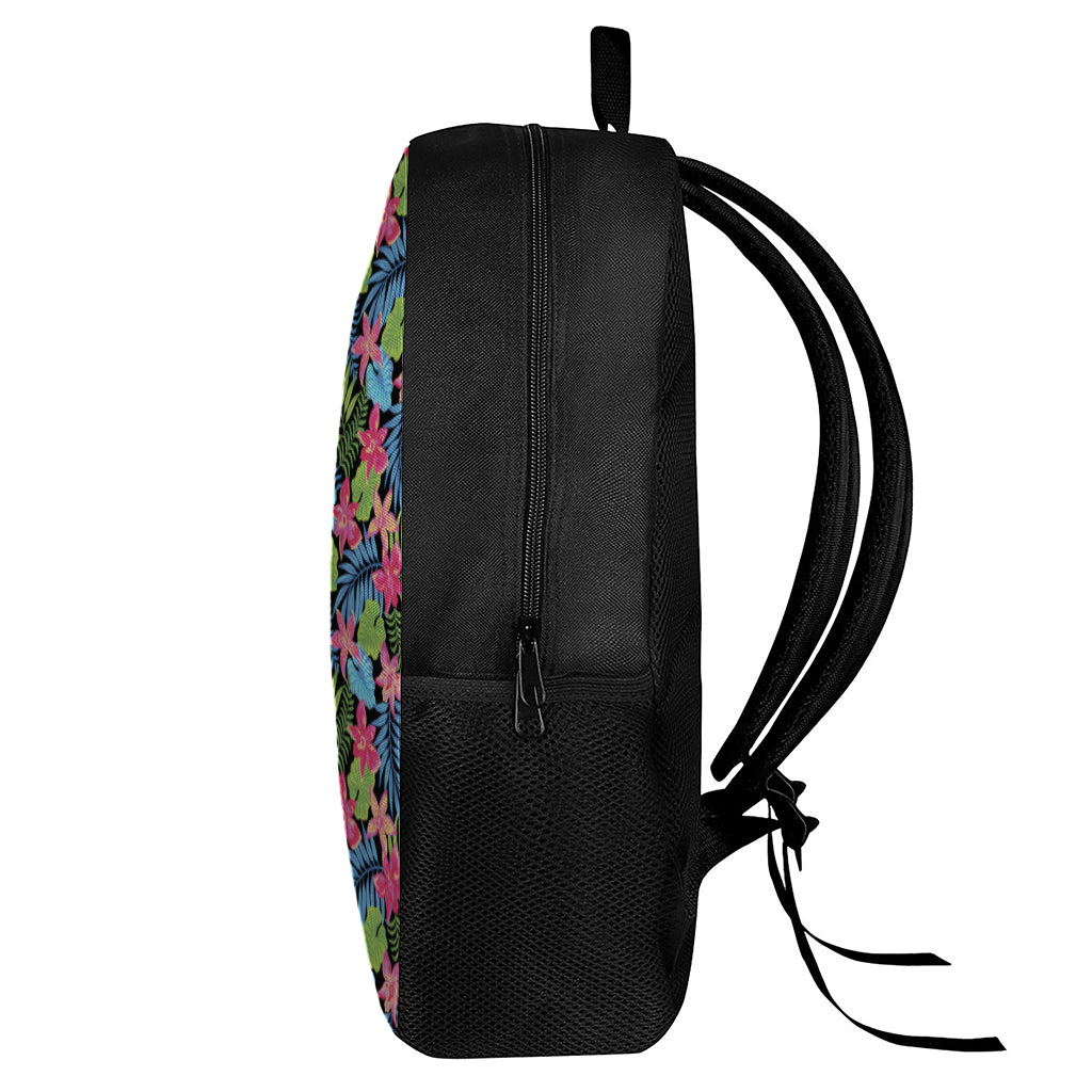 Hawaiian Floral Pattern Print 17 Inch Backpack