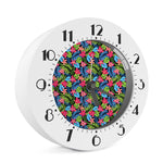 Hawaiian Floral Pattern Print Alarm Clock