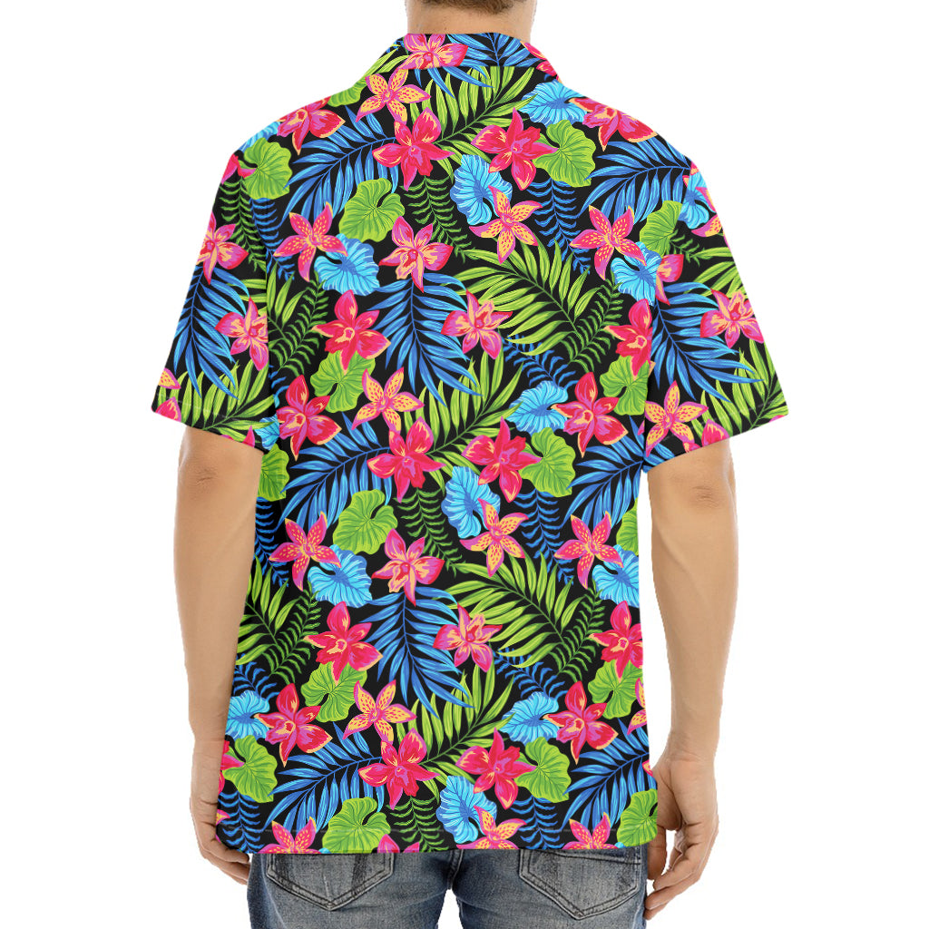 Hawaiian Floral Pattern Print Aloha Shirt