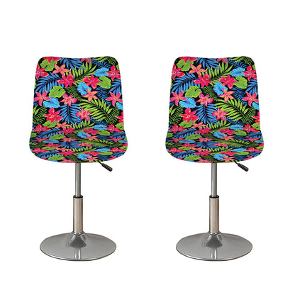 Hawaiian Floral Pattern Print Bar Stool Covers