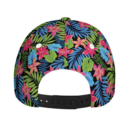 Hawaiian Floral Pattern Print Baseball Cap