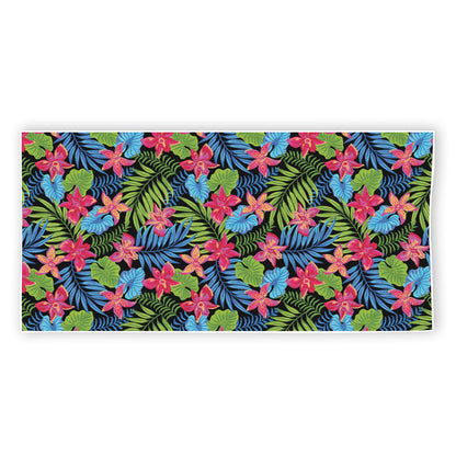 Hawaiian Floral Pattern Print Beach Towel